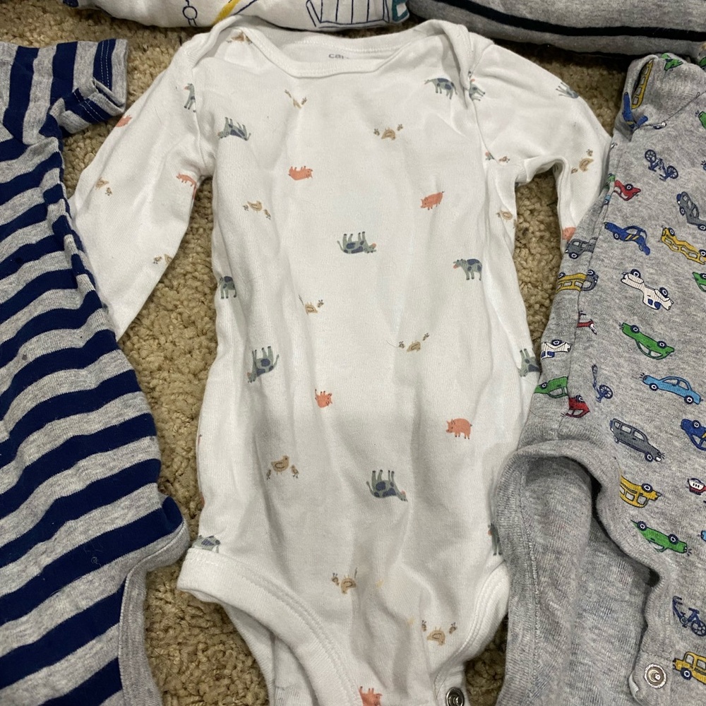 Carter's Blue, Gray, and White Kids Onesies- #128 - Picture 3 of 9